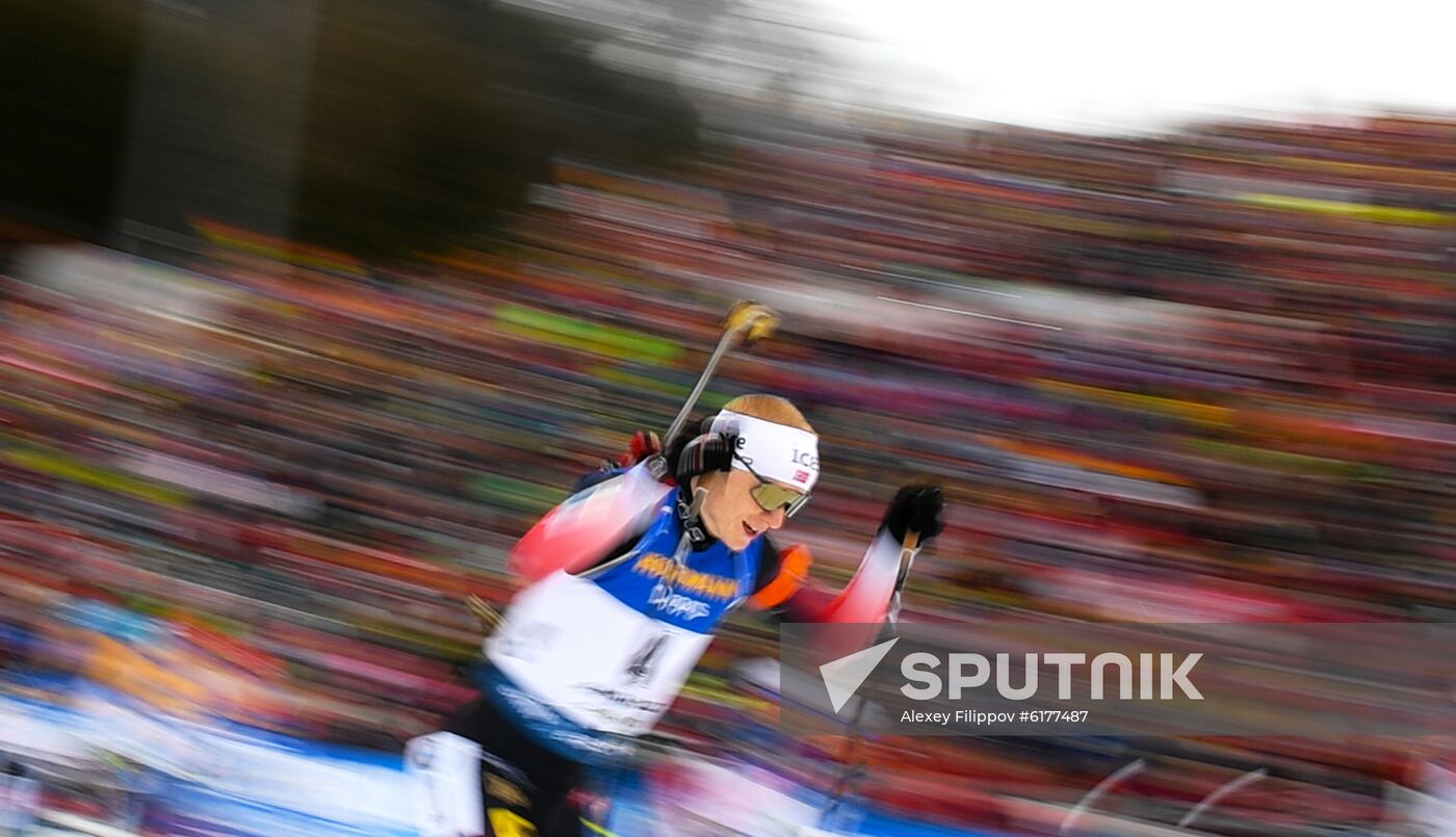 Italy Biathlon Worlds Men Mass Start