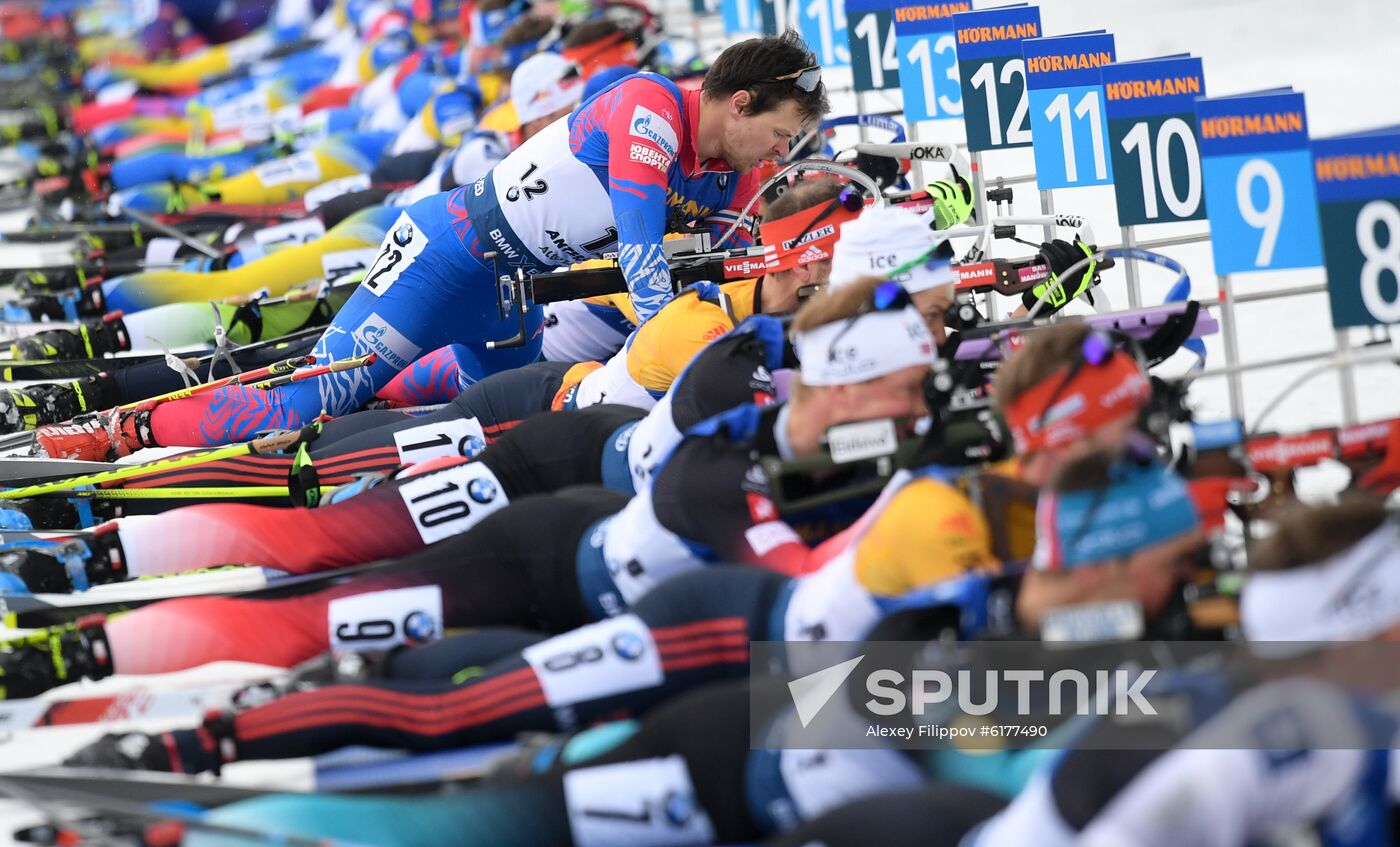 Italy Biathlon Worlds Men Mass Start