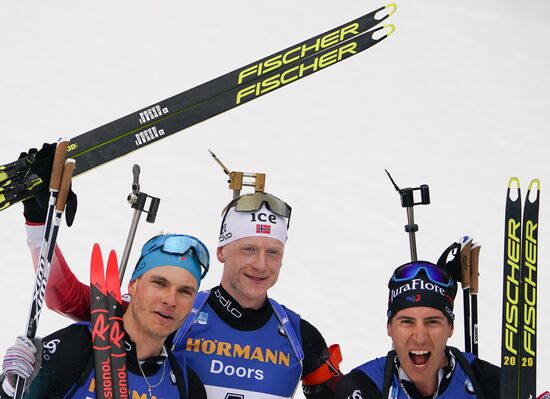 Italy Biathlon Worlds Men Mass Start