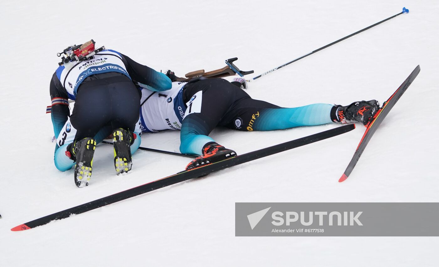 Italy Biathlon Worlds Men Mass Start