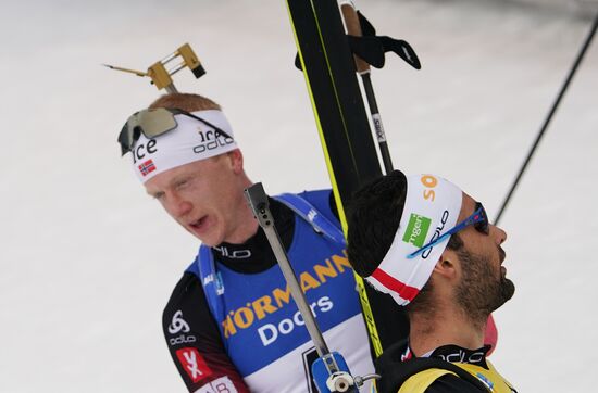 Italy Biathlon Worlds Men Mass Start