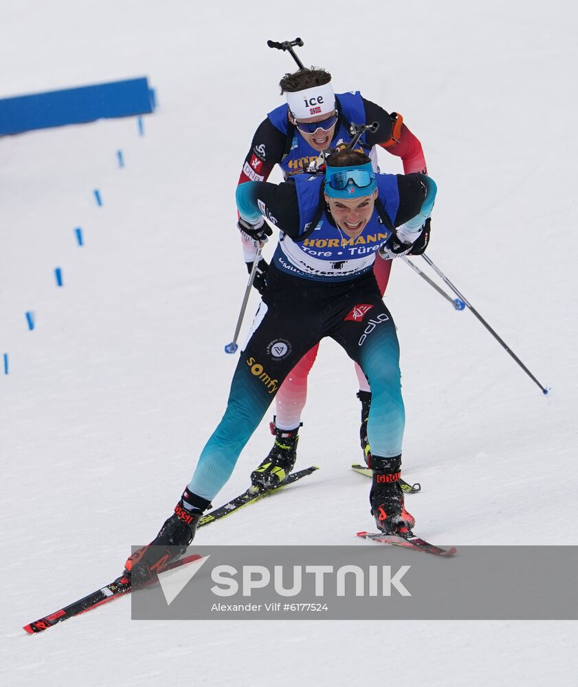 Italy Biathlon Worlds Men Mass Start