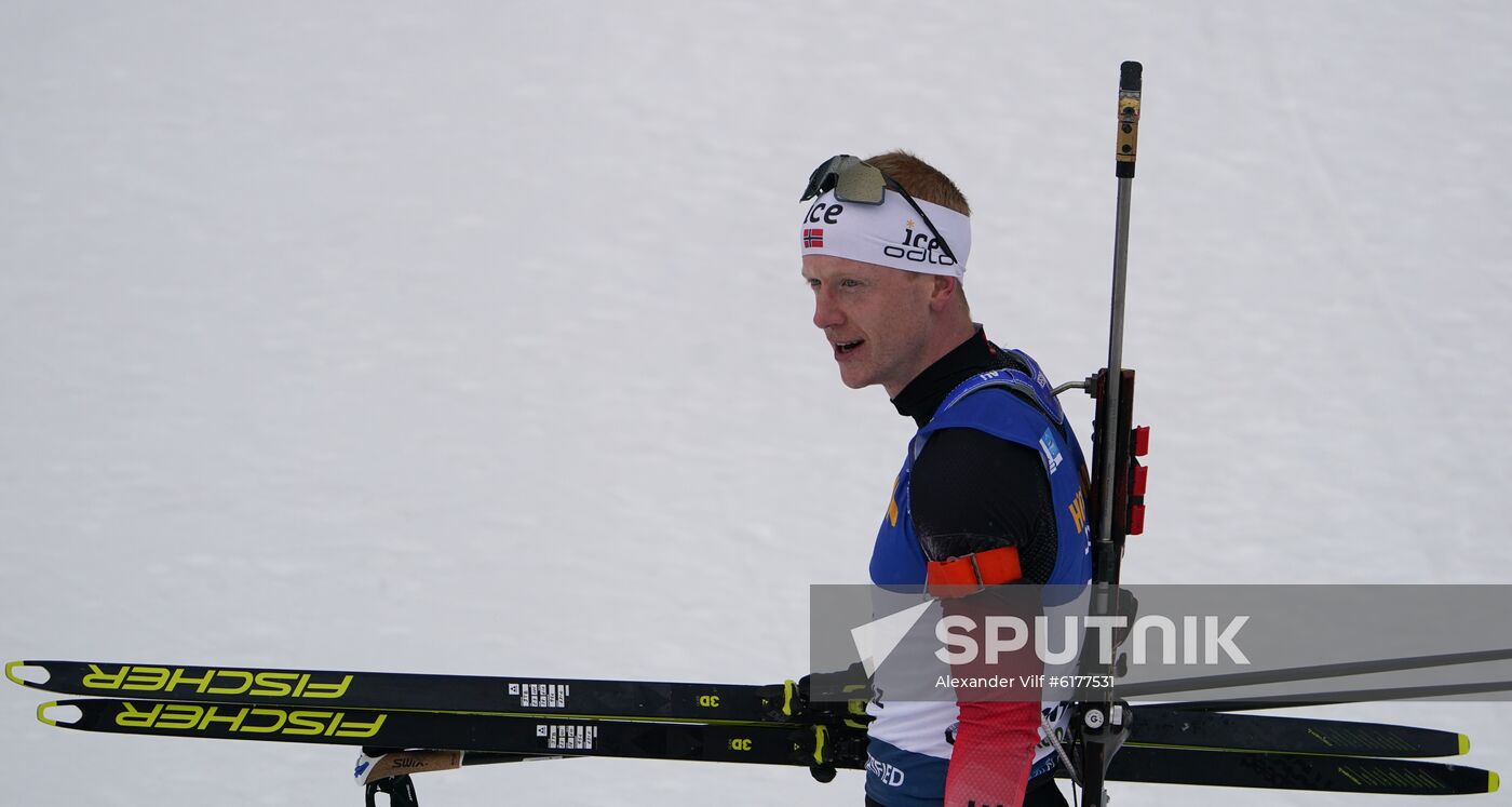 Italy Biathlon Worlds Men Mass Start