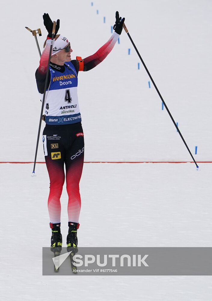 Italy Biathlon Worlds Men Mass Start