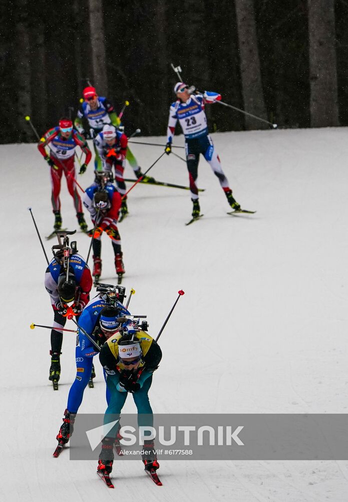 Italy Biathlon Worlds Men Mass Start