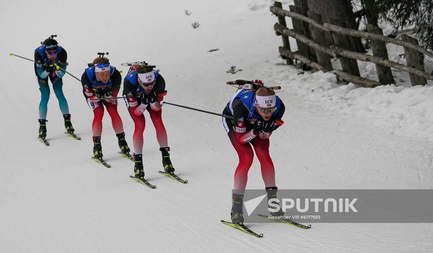 Italy Biathlon Worlds Men Mass Start