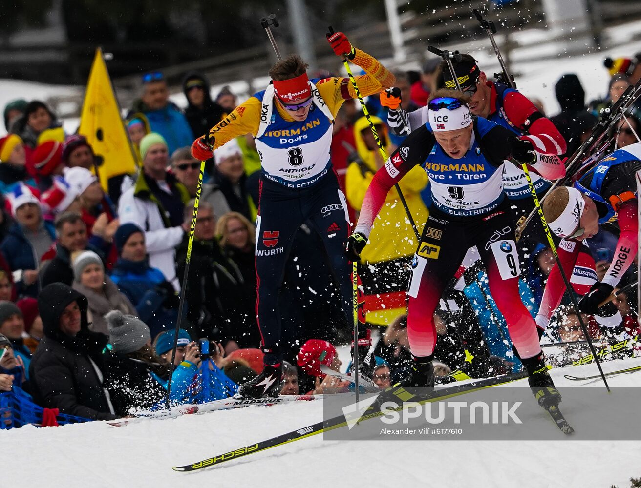 Italy Biathlon Worlds Men Mass Start