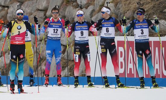 Italy Biathlon Worlds Men Mass Start