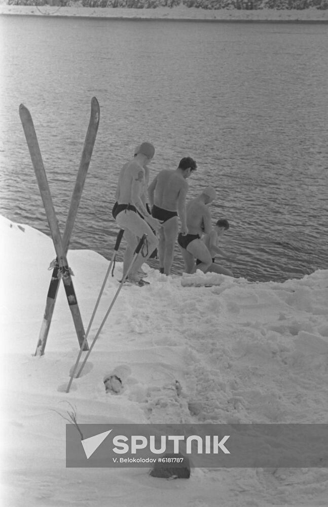 Cold training and winter swiming club in Bratsk