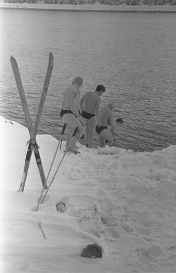 Cold training and winter swiming club in Bratsk