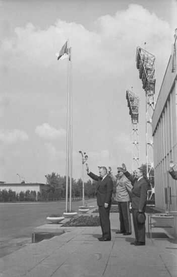 Soviet politicians Alexei Kosygin, Andrei Grechko, and Boris Ponomaryov