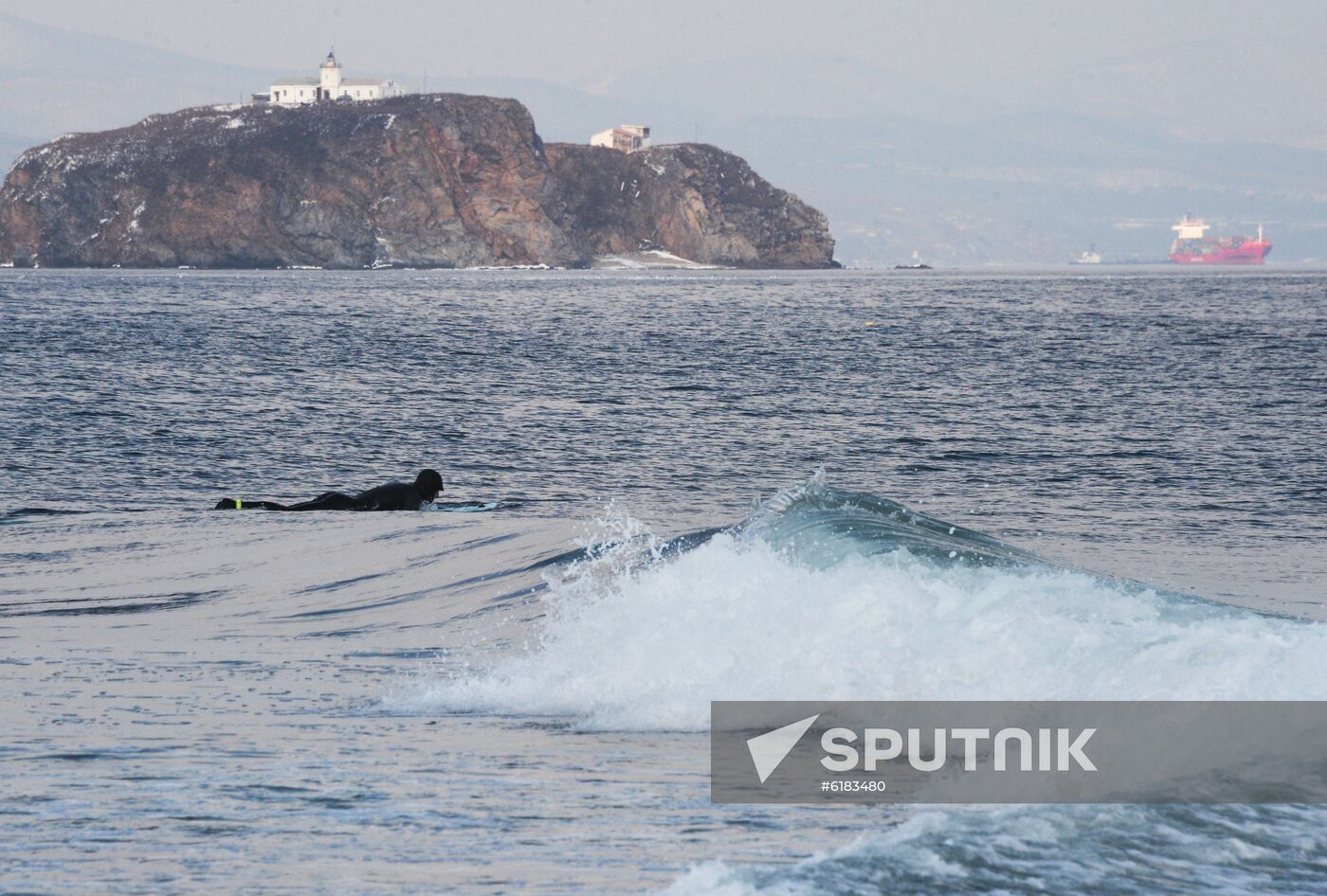 Russia Winter Surfing