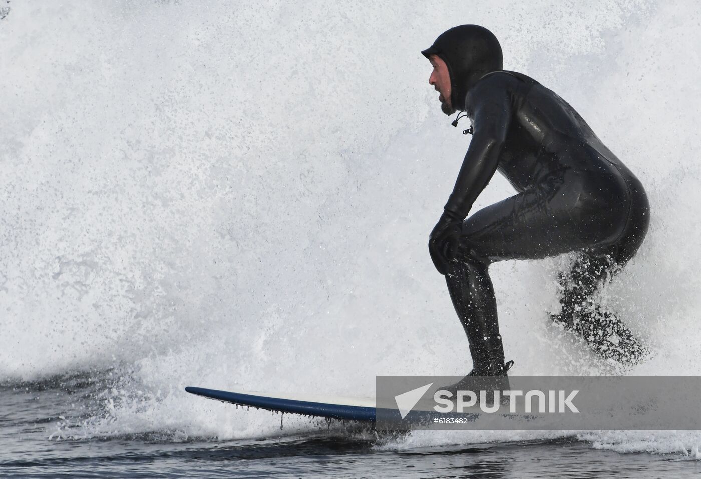 Russia Winter Surfing