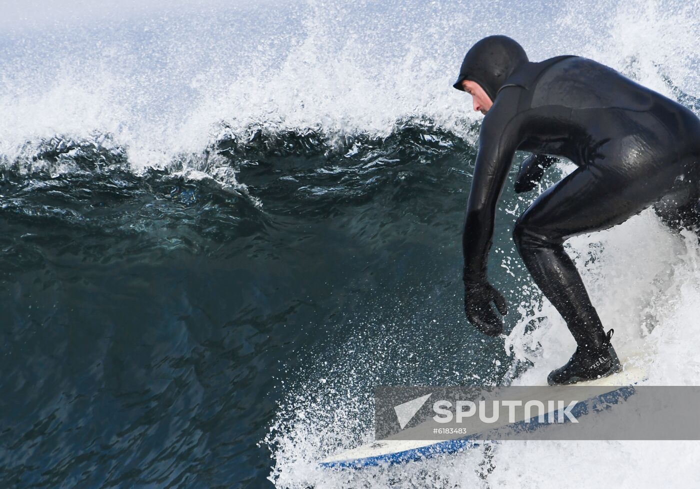 Russia Winter Surfing