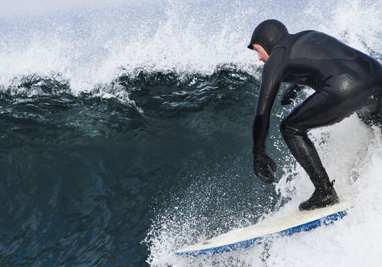 Russia Winter Surfing