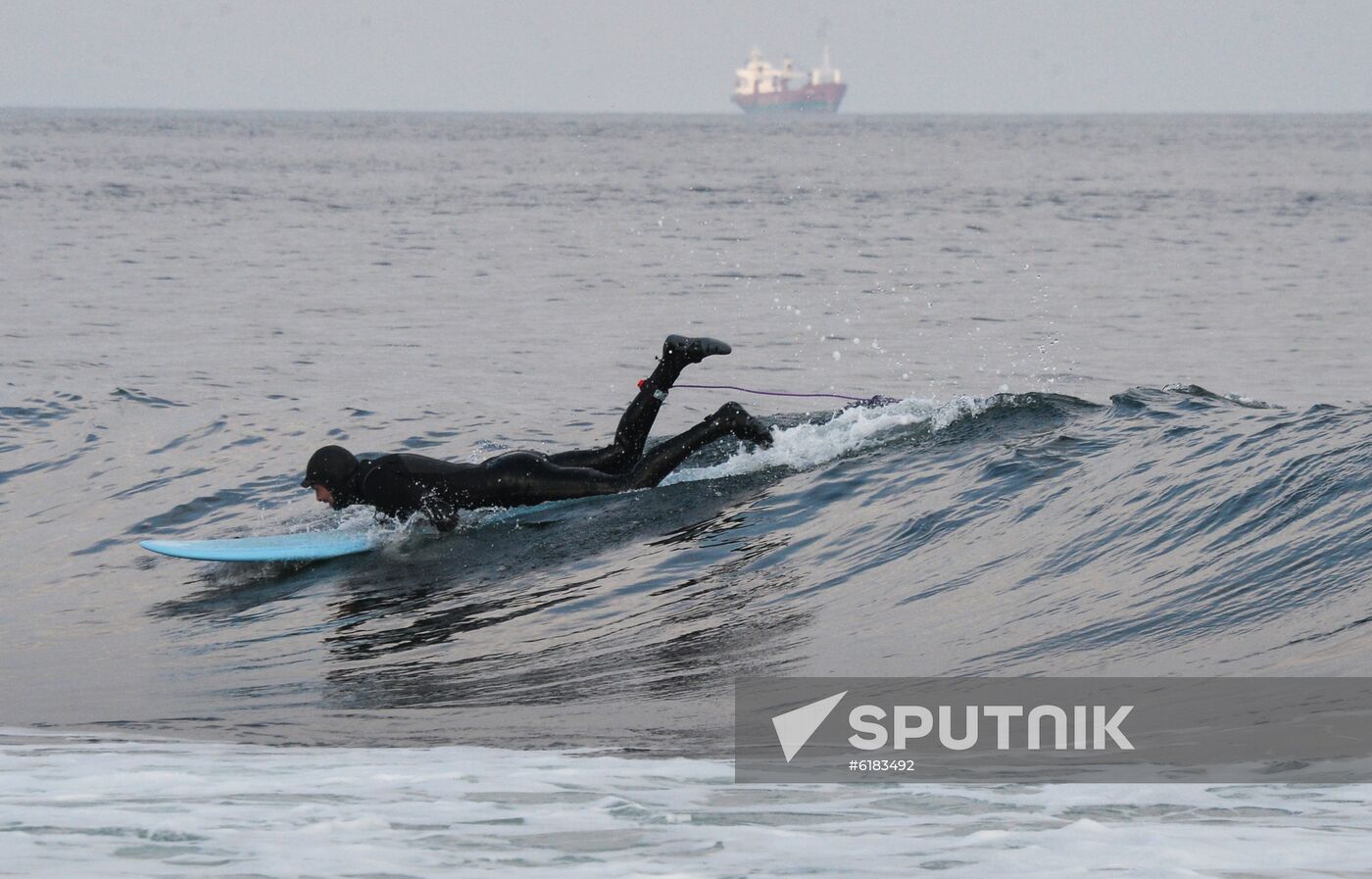 Russia Winter Surfing