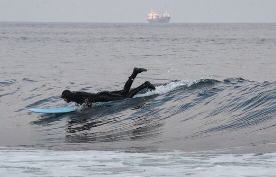 Russia Winter Surfing