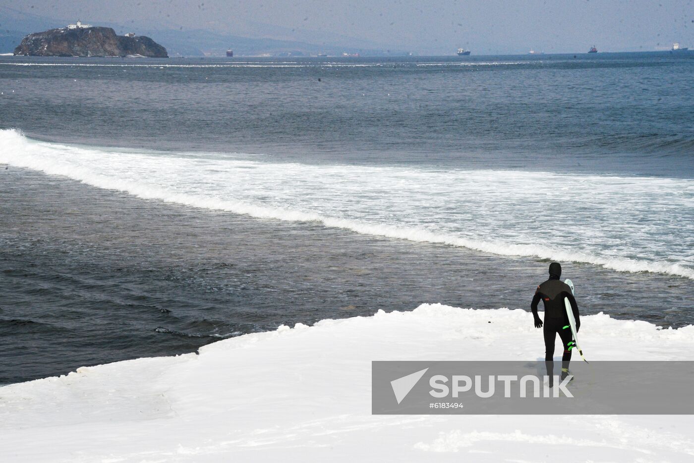 Russia Winter Surfing