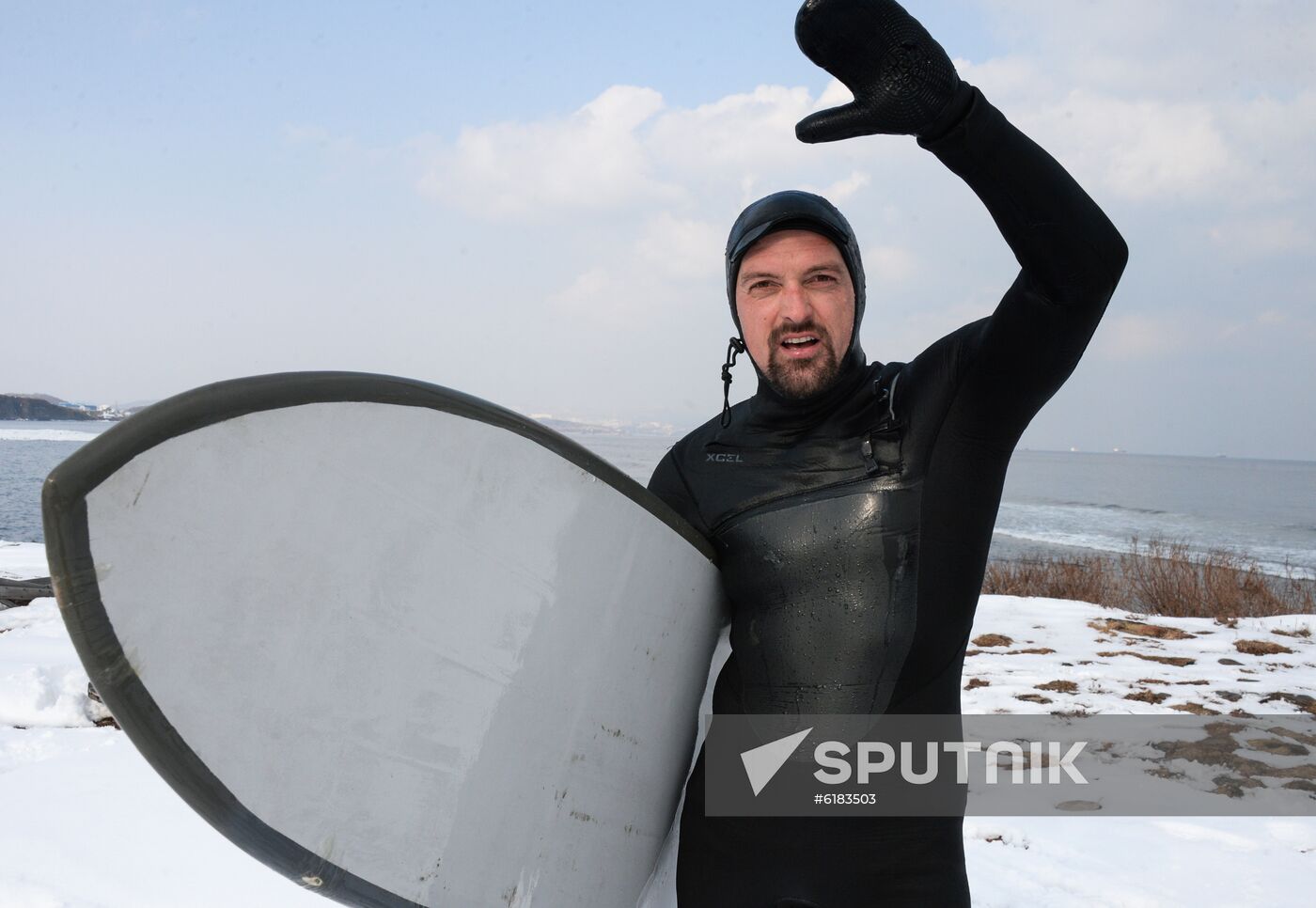 Russia Winter Surfing