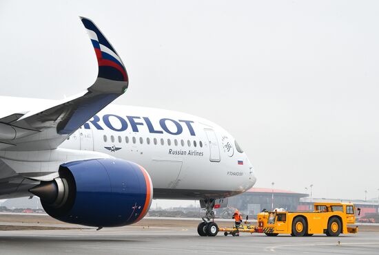 Russia Aeroflot New Airbus Plane