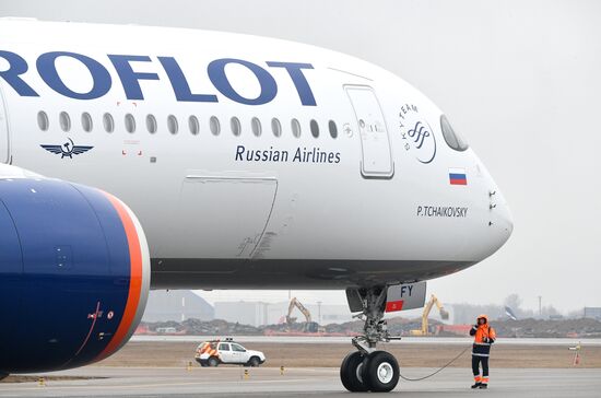 Russia Aeroflot New Airbus Plane