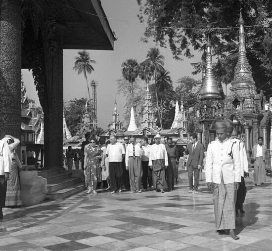 Minister of Defense of USSR Rodion Malinovsky visits Burma
