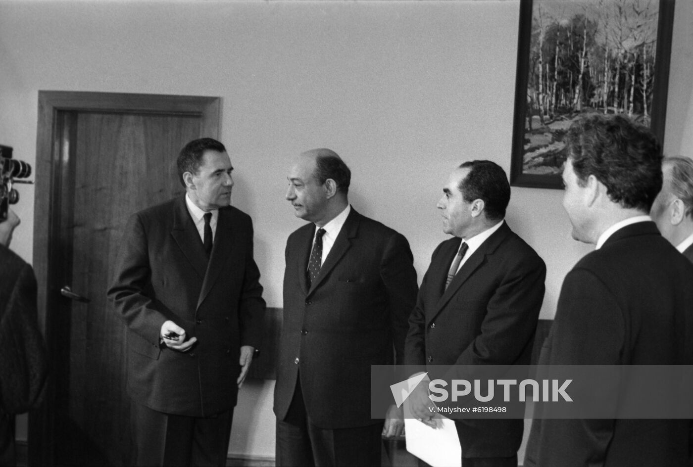 Foreign Minister of United Arab Republic Mahmoud Riad visits USSR