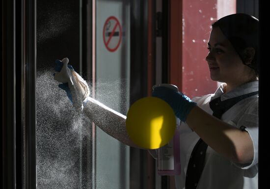Russia Coronavirus Disinfection 