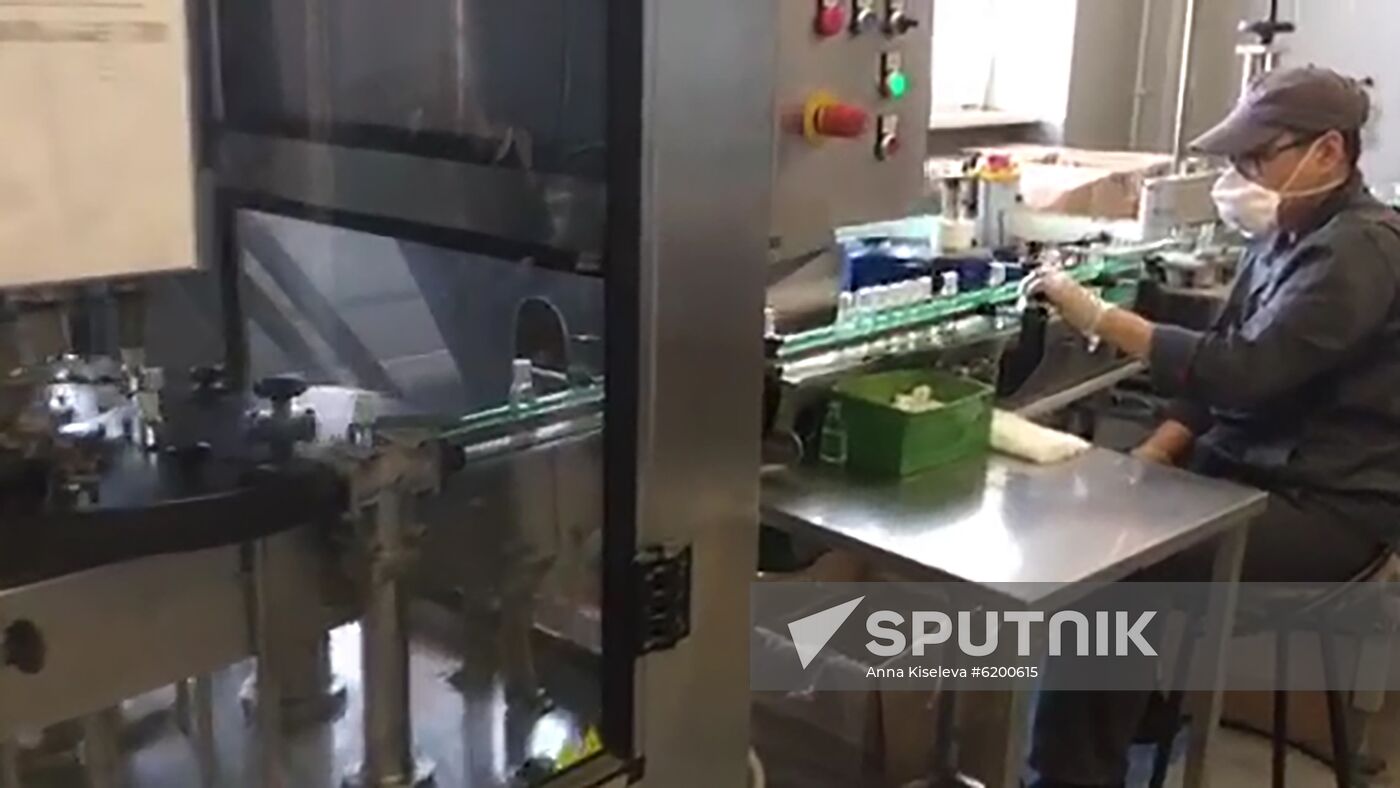 Russia Coronavirus Hand Sanitizer Plant