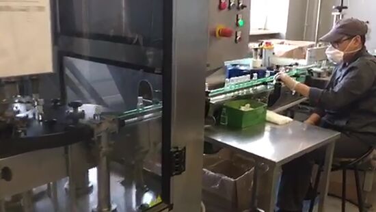 Russia Coronavirus Hand Sanitizer Plant