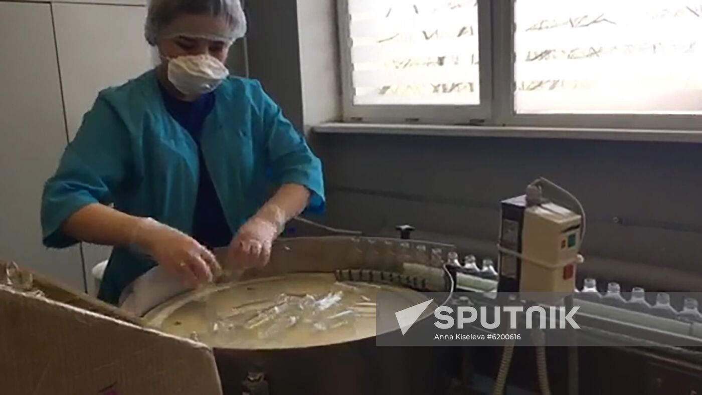 Russia Coronavirus Hand Sanitizer Plant