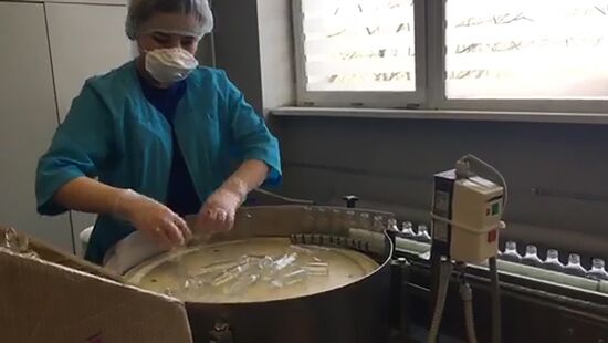 Russia Coronavirus Hand Sanitizer Plant