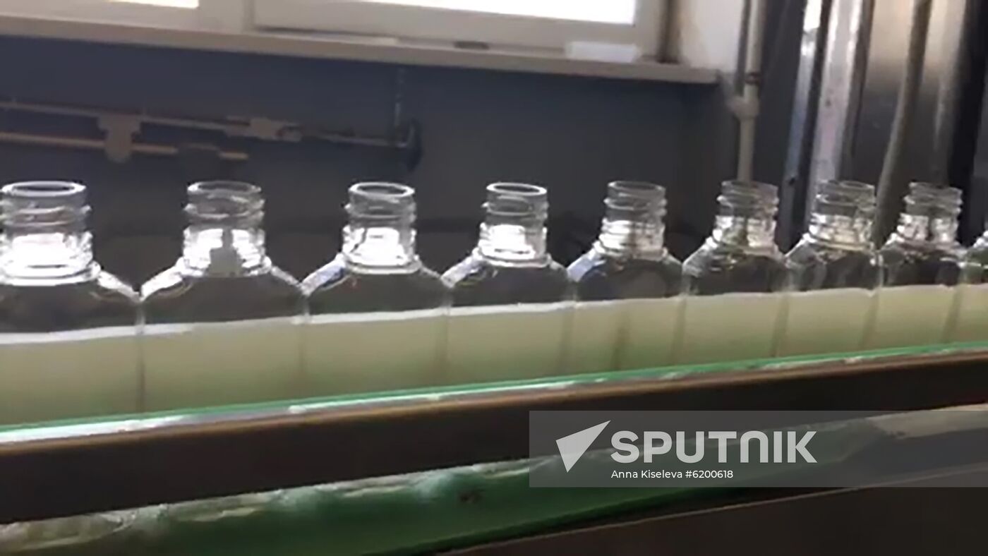 Russia Coronavirus Hand Sanitizer Plant