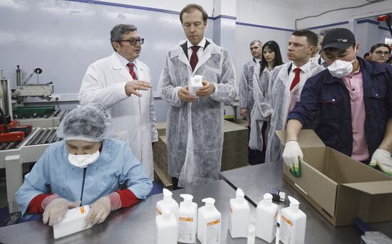 Russia Coronavirus Hand Sanitizer Plant