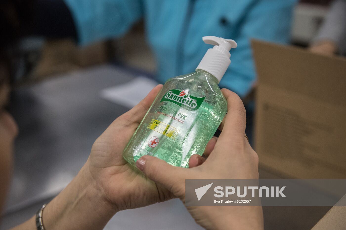 Russia Coronavirus Hand Sanitizer Plant