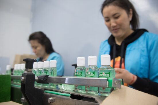 Russia Coronavirus Hand Sanitizer Plant