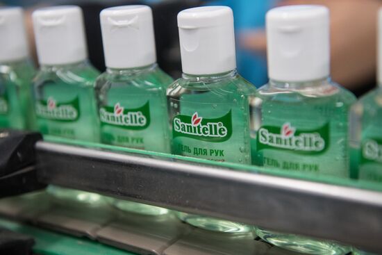 Russia Coronavirus Hand Sanitizer Plant