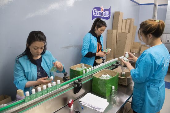 Russia Coronavirus Hand Sanitizer Plant