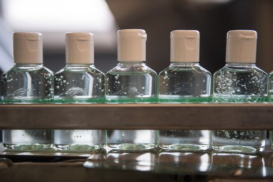 Russia Coronavirus Hand Sanitizer Plant