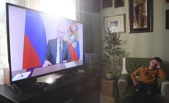 Russia Putin Coronavirus Address