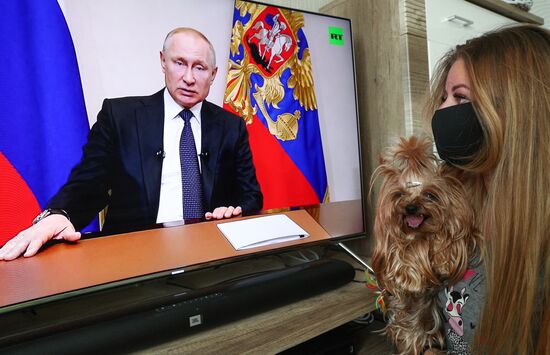 Russia Putin Coronavirus Address