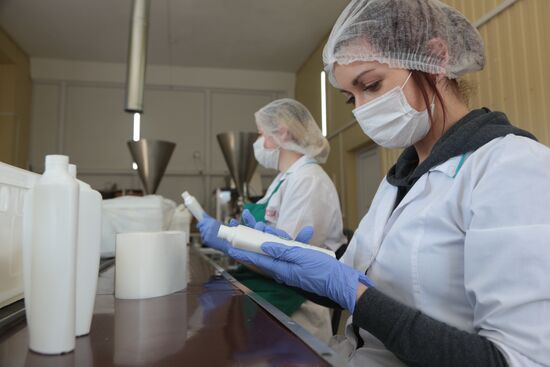 Russia Coronavirus Hand Sanitizer Plant