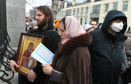 Russia Coronavirus Religious Procession