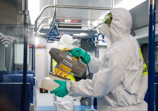 Russia Coronavirus Disinfection 