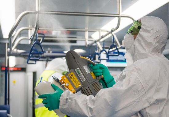 Russia Coronavirus Disinfection 