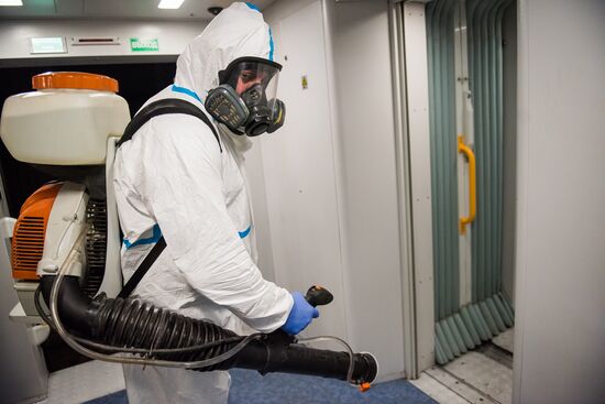 Russia Coronavirus Disinfection 
