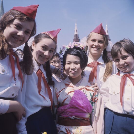 Japanese schoolgirl in Moscow