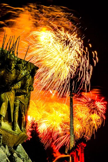 Fireworks marking 75th anniversary of Bratislava liberation