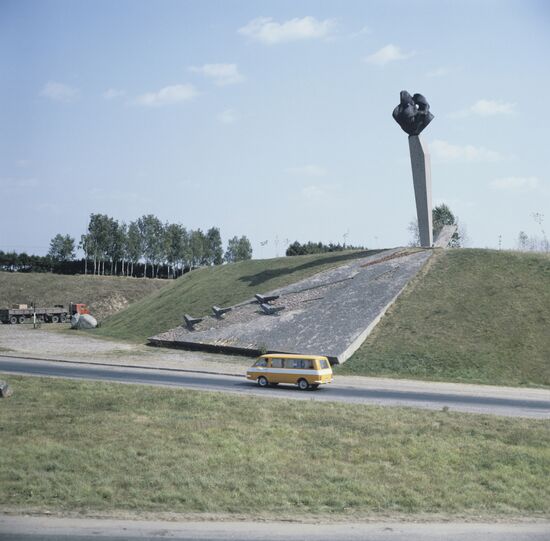 Memorial to Nikolai Gastello's plane crew
