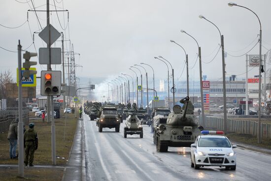 Victory Parade rehearsal in Yekaterinburg